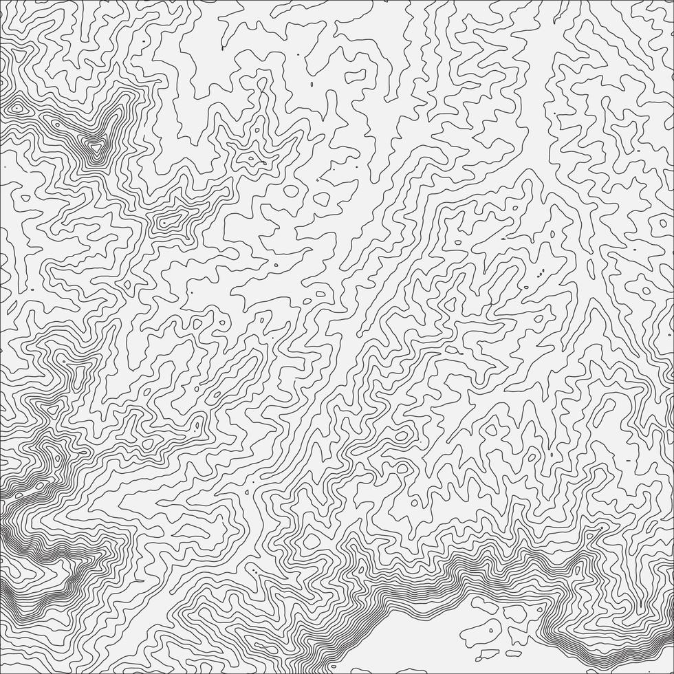 fondo de contorno del mapa topográfico. mapa topográfico con elevación. vector de mapa de contorno. Ilustración de vector abstracto de cuadrícula de mapa de topografía mundial geográfica.