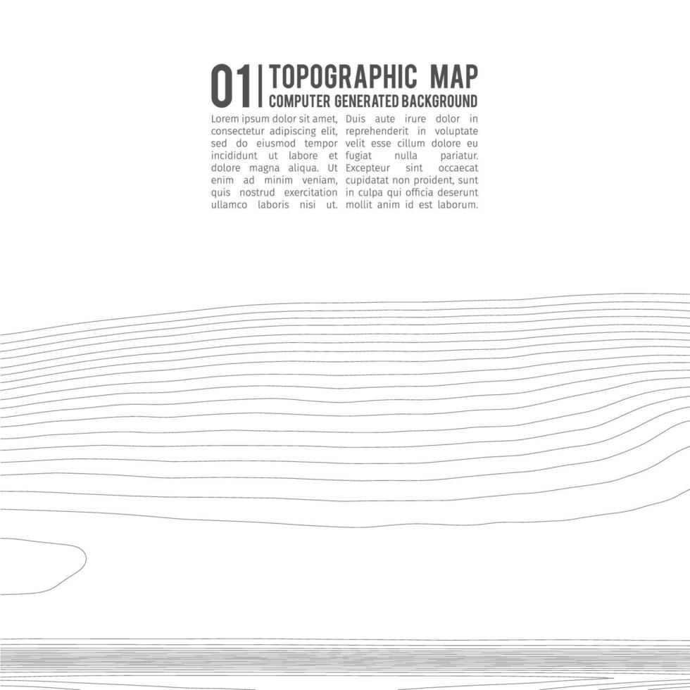 fondo de contorno del mapa topográfico. mapa topográfico con elevación. vector de mapa de contorno. Ilustración de vector abstracto de cuadrícula de mapa de topografía mundial geográfica.