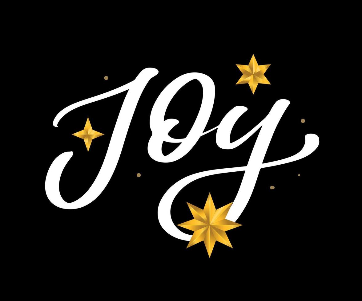 Joy text vector written with an elegant typography.