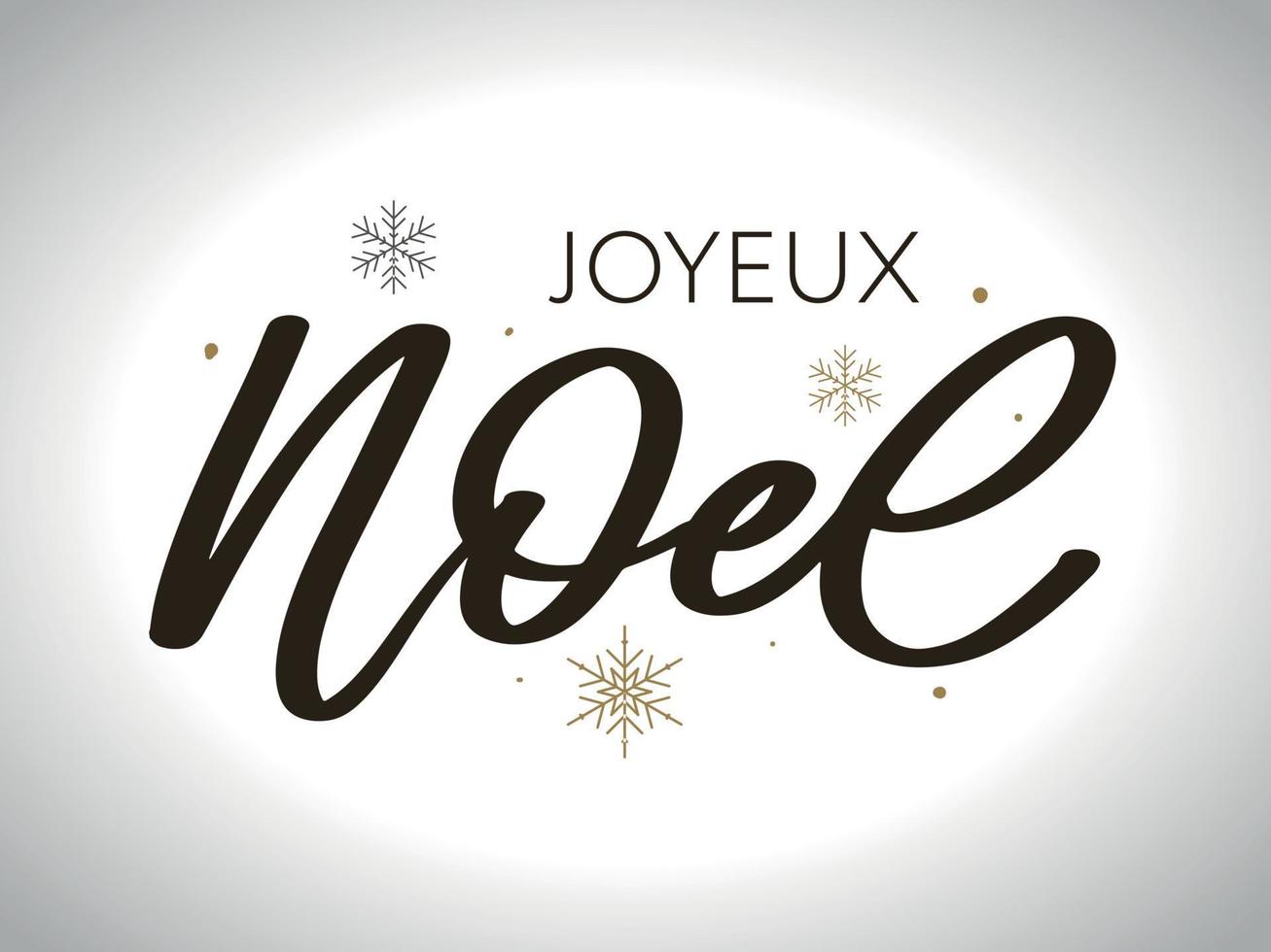 feliz navidad en idioma francés. joyeux noel caligrafía moderna de vector de pincel. Frase caligráfica dibujada a mano aislada sobre fondo blanco. tipografía para tarjetas de felicitación, postales, afiches, pancartas.