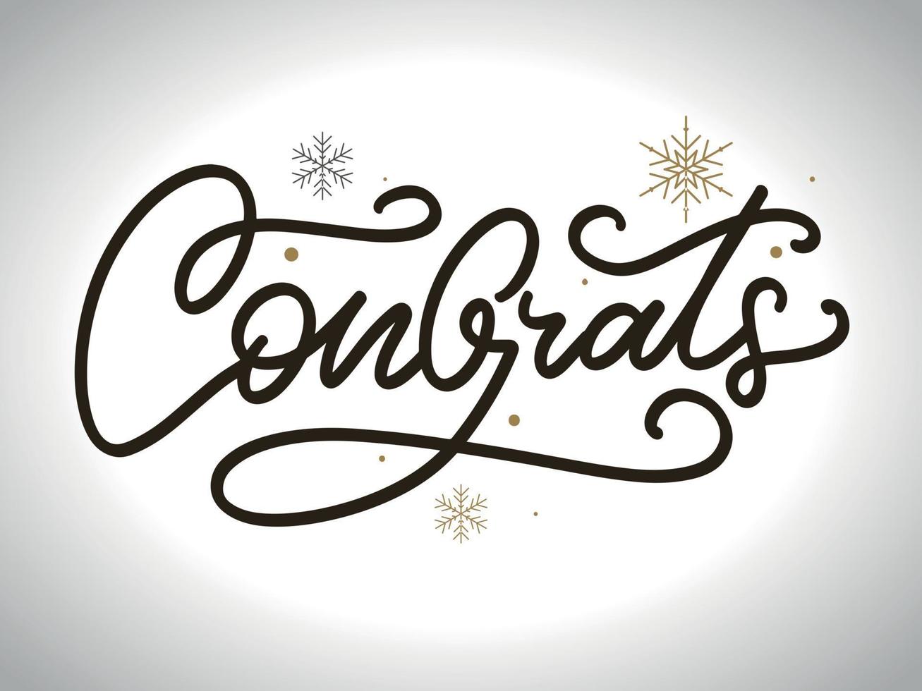 Congrats lettering. Handwritten modern calligraphy, brush painted letters. Inspirational text, vector illustration. Template for banner, poster, flyer, greeting card, web design or photo overlay