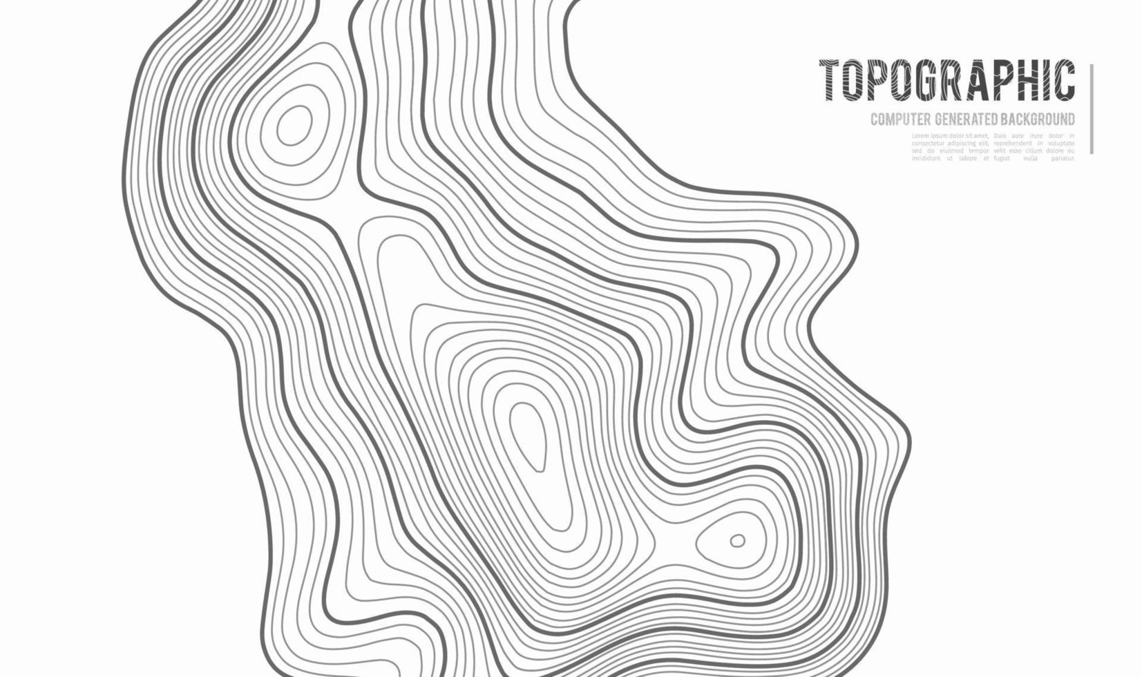 fondo de contorno del mapa topográfico. mapa topográfico con elevación. vector de mapa de contorno. Ilustración de vector abstracto de cuadrícula de mapa de topografía mundial geográfica.