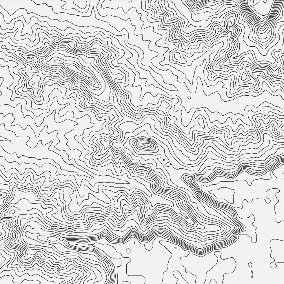 fondo de contorno del mapa topográfico. mapa topográfico con elevación. vector de mapa de contorno. Ilustración de vector abstracto de cuadrícula de mapa de topografía mundial geográfica.