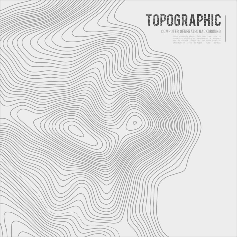 fondo de contorno del mapa topográfico. mapa topográfico con elevación. vector de mapa de contorno. Ilustración de vector abstracto de cuadrícula de mapa de topografía mundial geográfica.