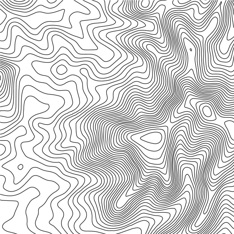 fondo de contorno del mapa topográfico. mapa topográfico con elevación. vector de mapa de contorno. Ilustración de vector abstracto de cuadrícula de mapa de topografía mundial geográfica.