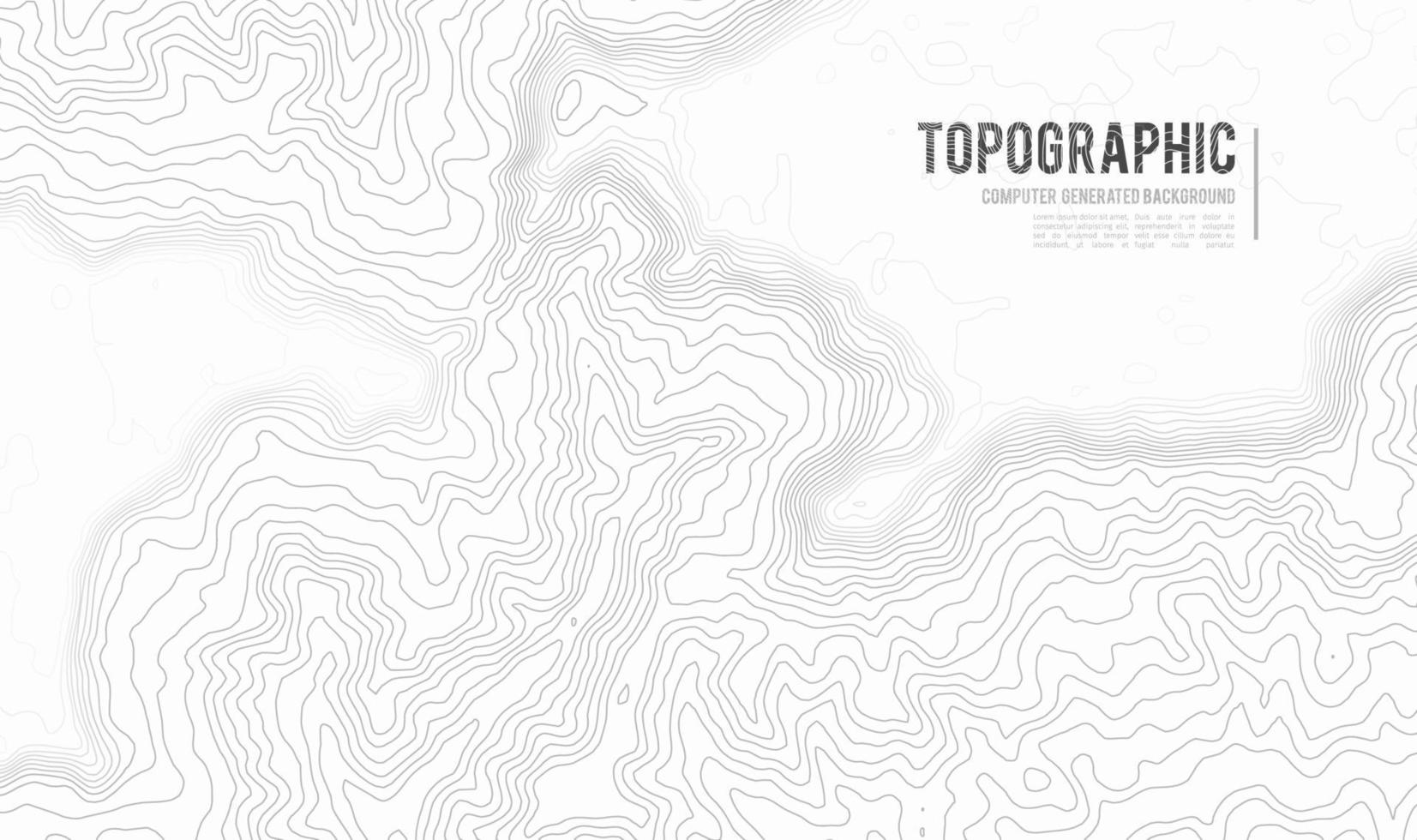 fondo de contorno del mapa topográfico. mapa topográfico con elevación. vector de mapa de contorno. Ilustración de vector abstracto de cuadrícula de mapa de topografía mundial geográfica.