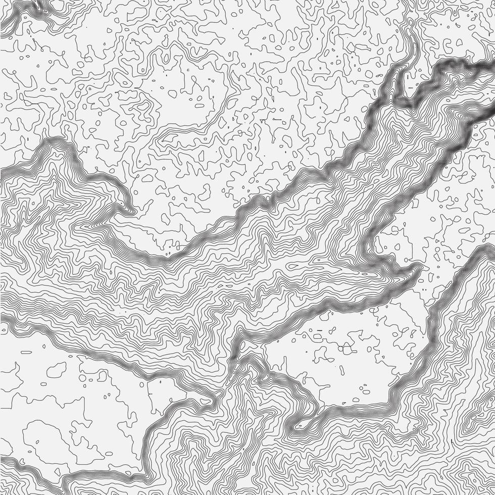 fondo de contorno del mapa topográfico. mapa topográfico con elevación. vector de mapa de contorno. Ilustración de vector abstracto de cuadrícula de mapa de topografía mundial geográfica.