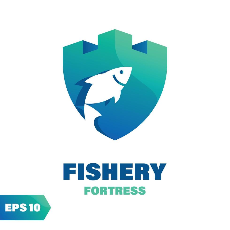 fishery Fortress Logo vector