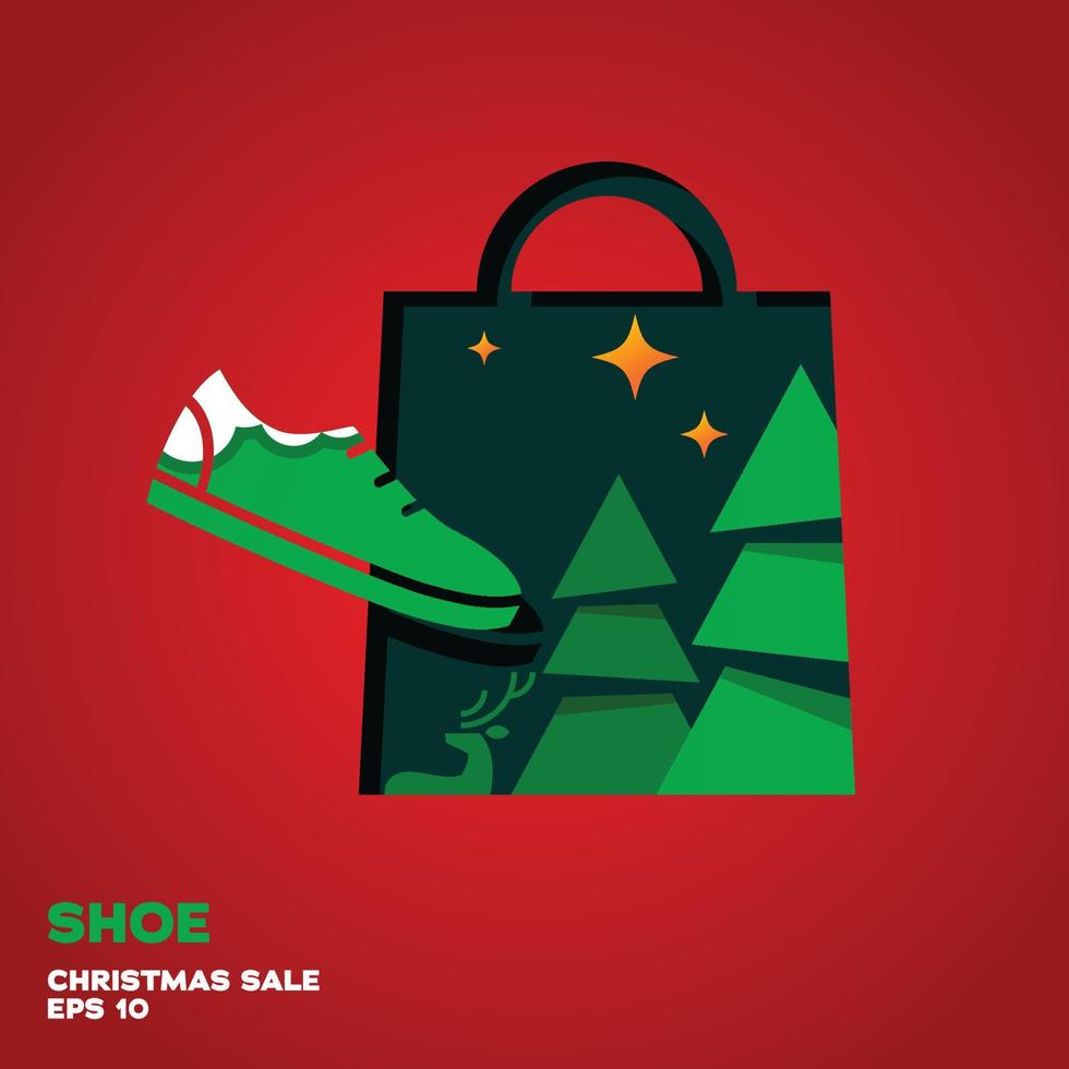 Shoe Christmas Sale vector