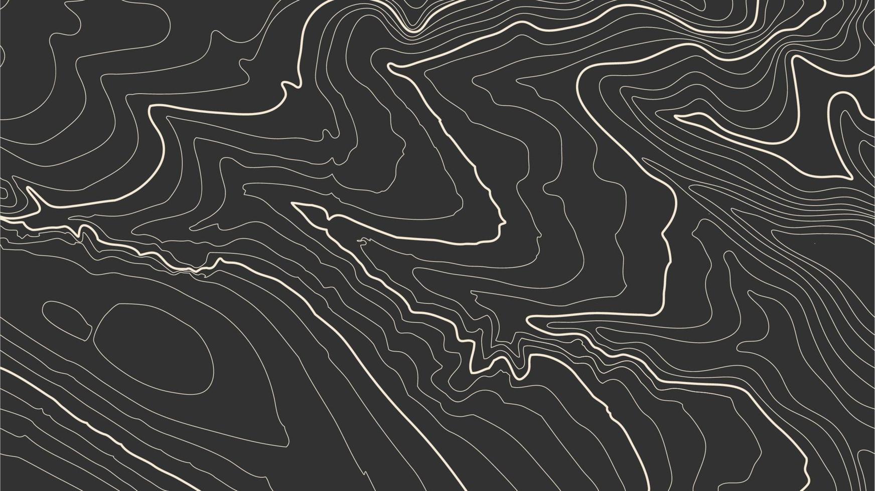 topografía vectorial de contornos grises. ilustración de vector de topografía de montaña geográfica. textura de patrón topográfico. mapa en terreno vectorial terrestre. líneas de altura de contorno gráfico de elevación. mapa topográfico