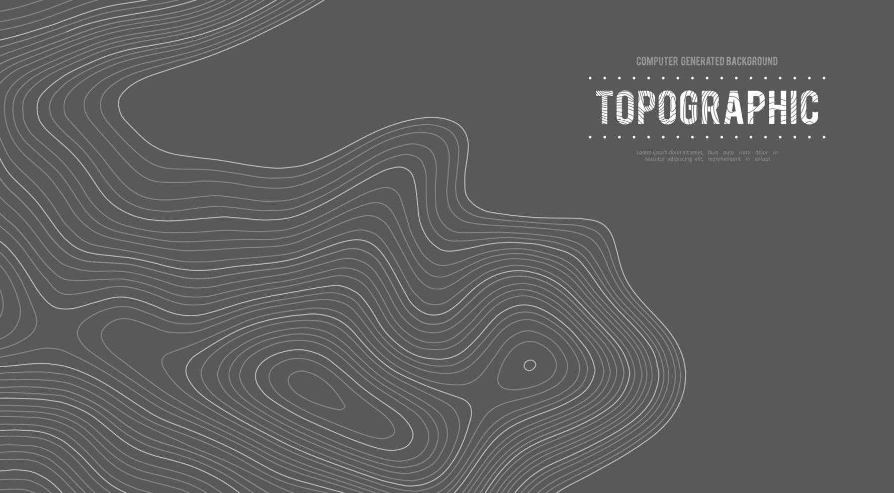 topografía vectorial de contornos grises. ilustración de vector de topografía de montaña geográfica. textura de patrón topográfico. mapa en terreno vectorial terrestre. líneas de altura de contorno gráfico de elevación. mapa topográfico