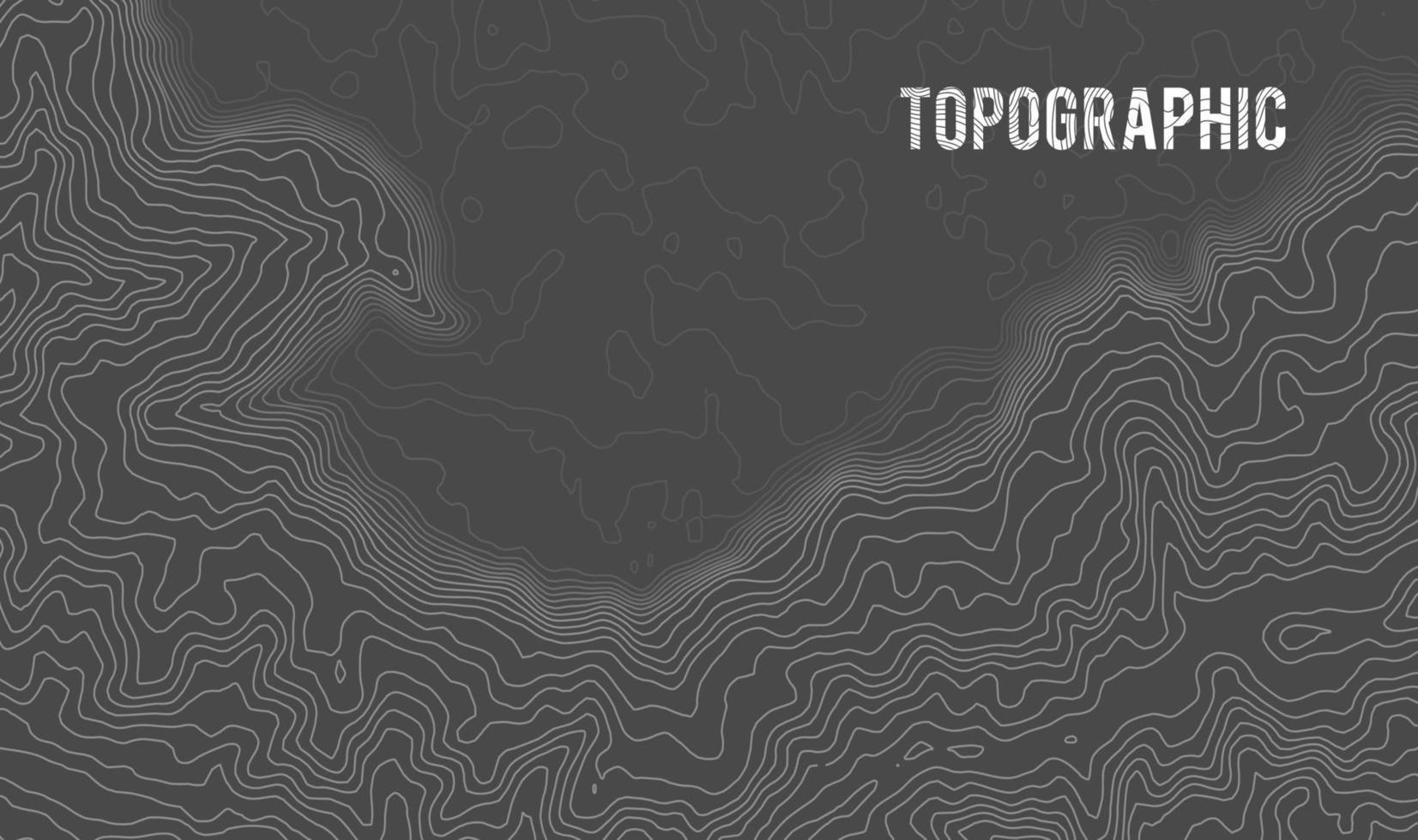 topografía vectorial de contornos grises. ilustración de vector de topografía de montaña geográfica. textura de patrón topográfico. mapa en terreno vectorial terrestre. líneas de altura de contorno gráfico de elevación. mapa topográfico