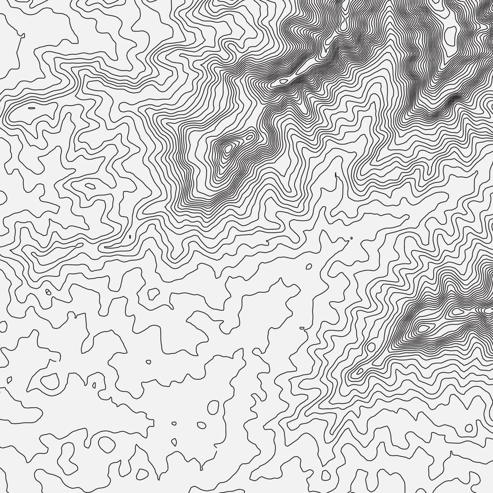 fondo de contorno del mapa topográfico. mapa topográfico con elevación. vector de mapa de contorno. Ilustración de vector abstracto de cuadrícula de mapa de topografía mundial geográfica.