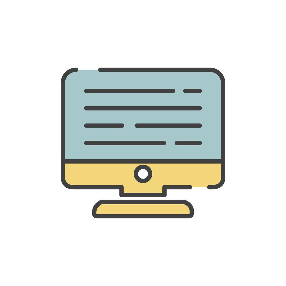 monitor icon vector illustration logo template for many purpose. Isolated on white background.