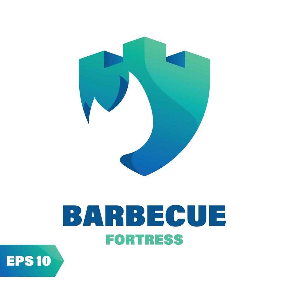 Barbecue Fortress Logo vector