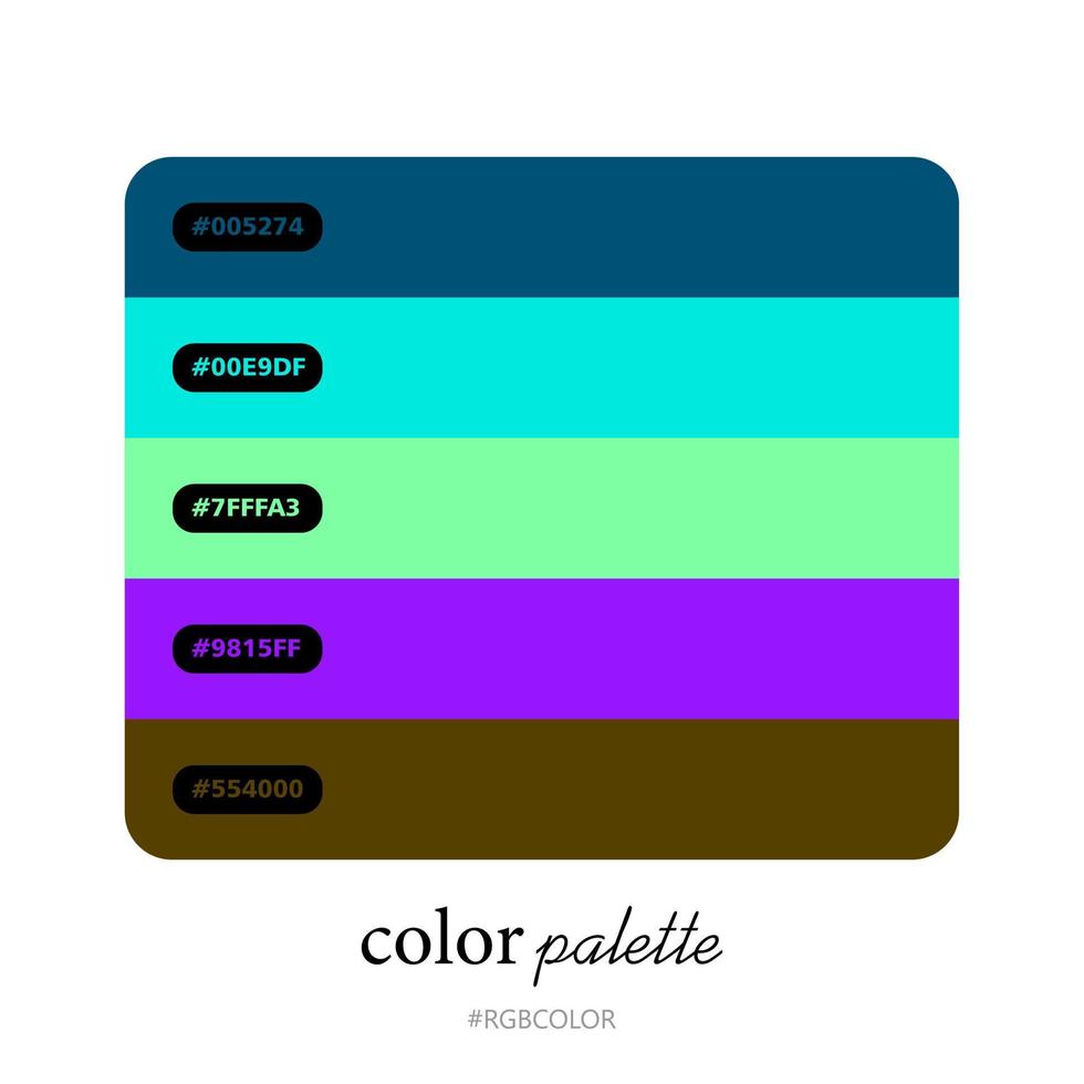 Accurately Color Palettes with Codes, Perfect for use by illustrators vector