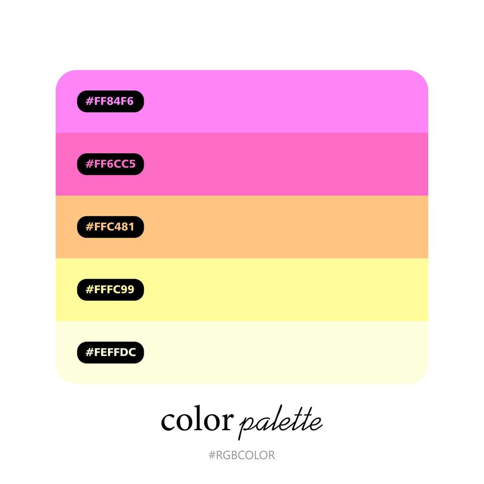 Accurately Color Palettes with Codes, Perfect for use by illustrators vector