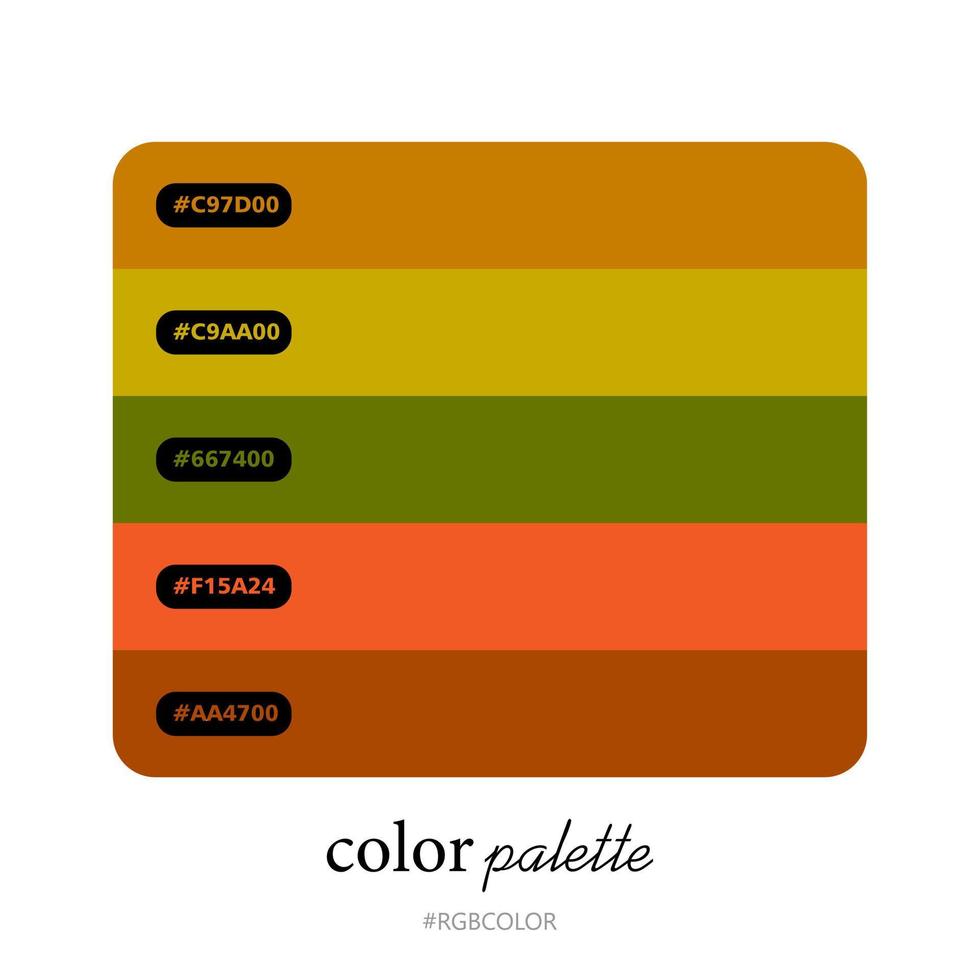 Accurately Color Palettes with Codes, Perfect for use by illustrators vector