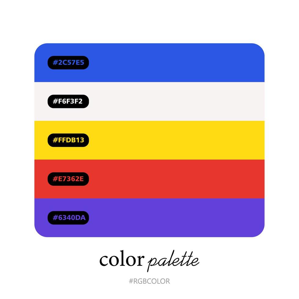 paletas de colores precisas con códigos, perfectas para ilustradores vector