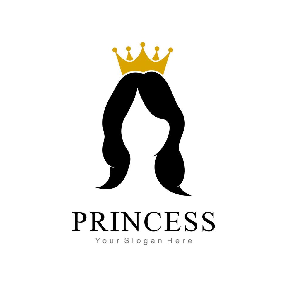 logotipo vectorial de princesa vector