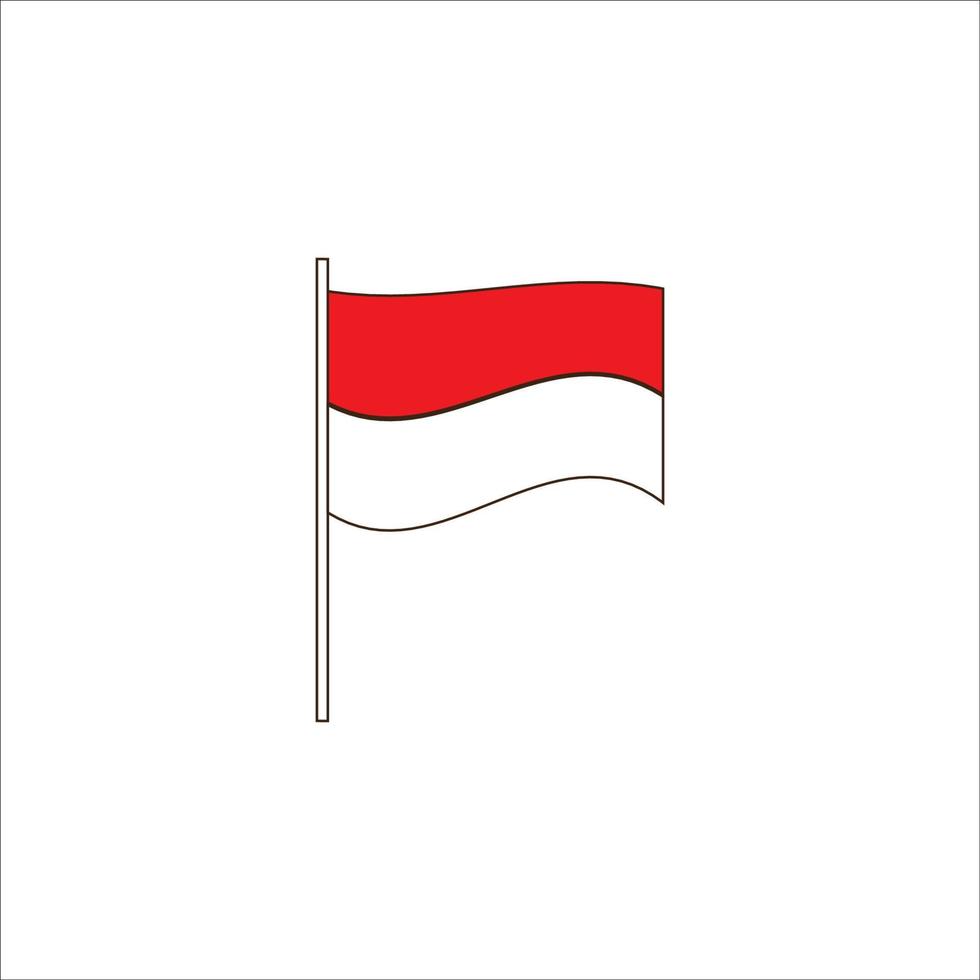 Indonesian flag icon logo vector design