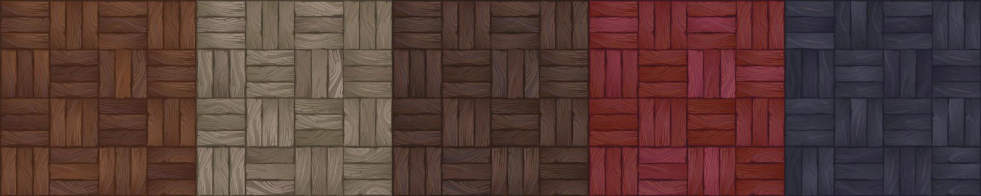 Textures of color wood parquet, wooden floor vector