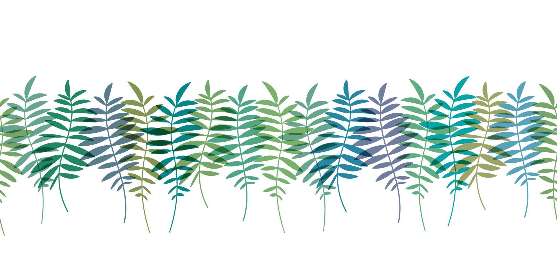 Vector seamless border pattern. Palm leaves wallpaper. Tropical