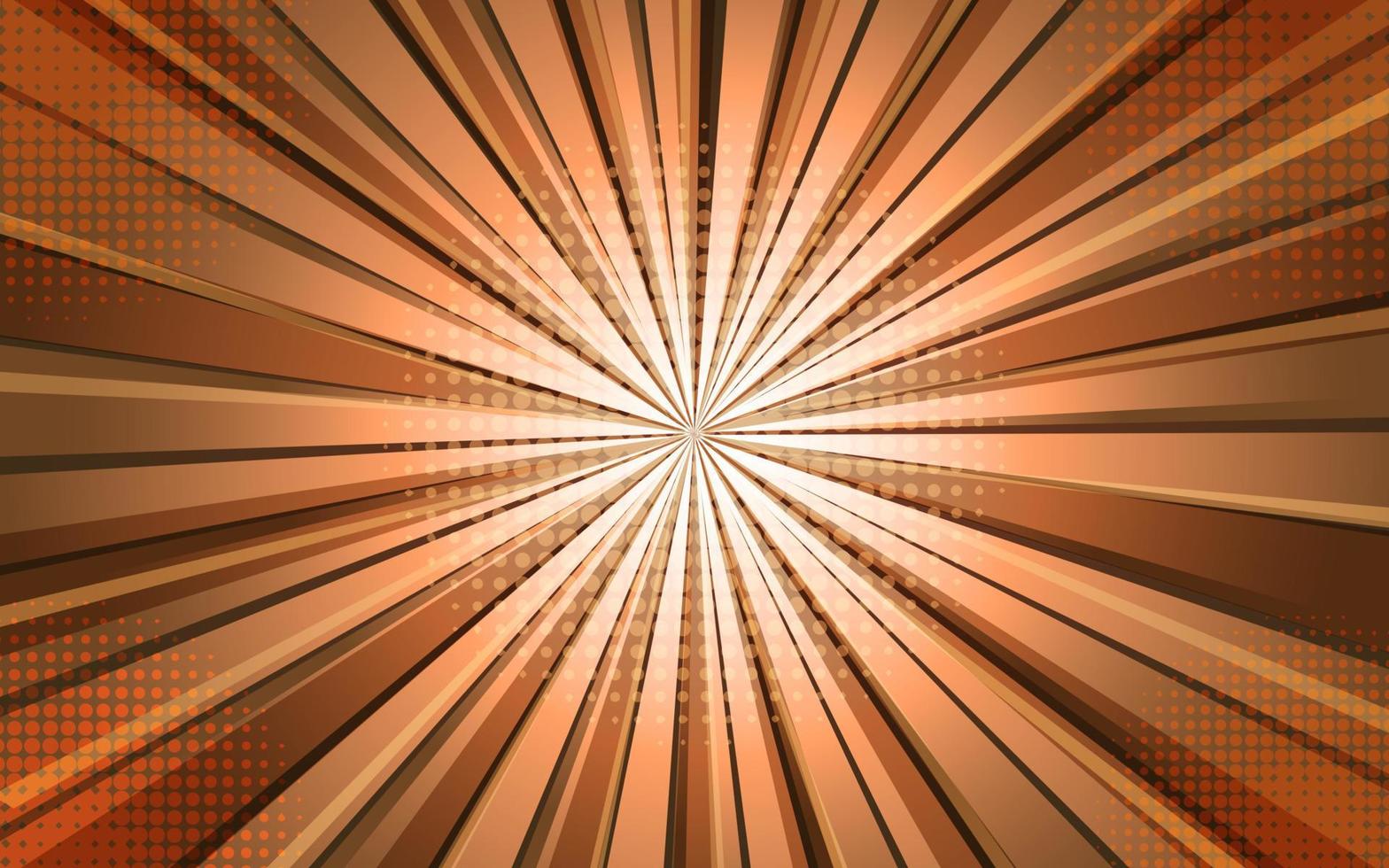 Brown comic background with halftone vector