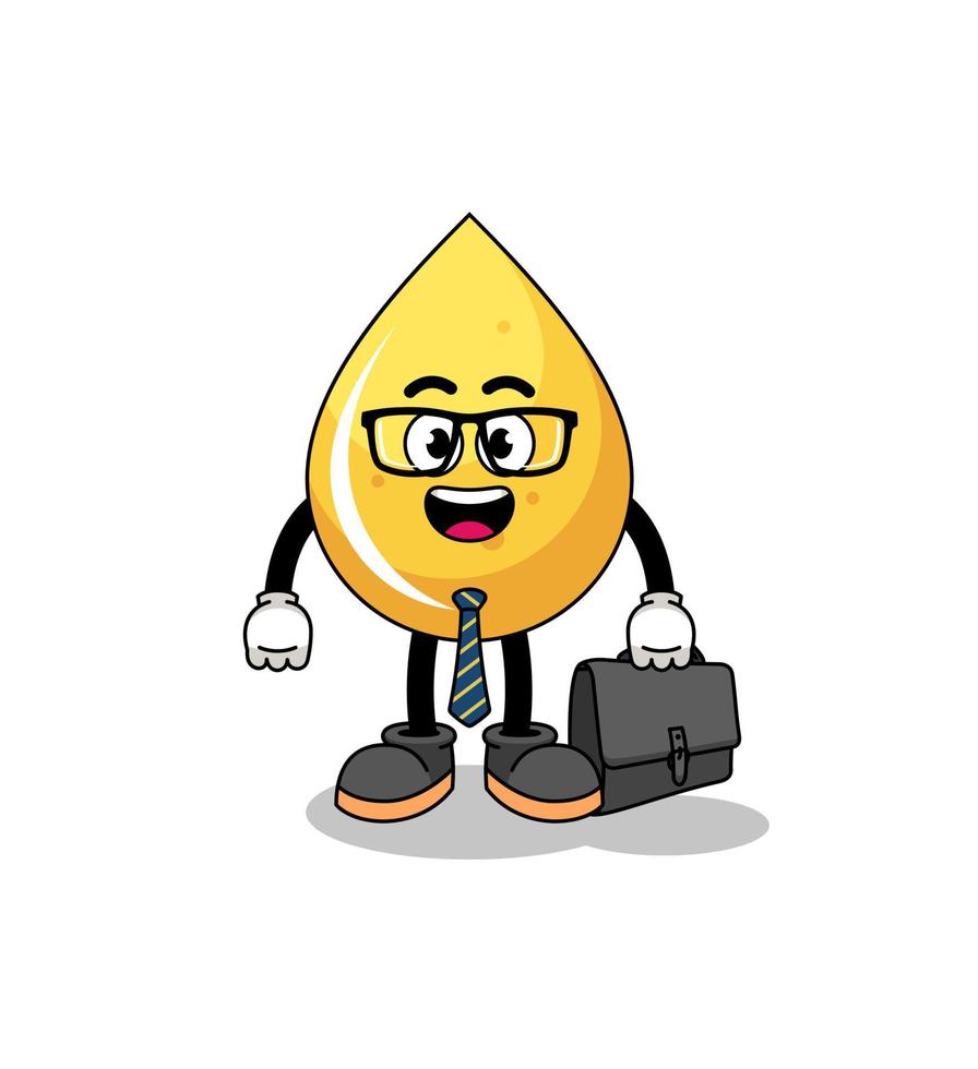 honey drop mascot as a businessman vector