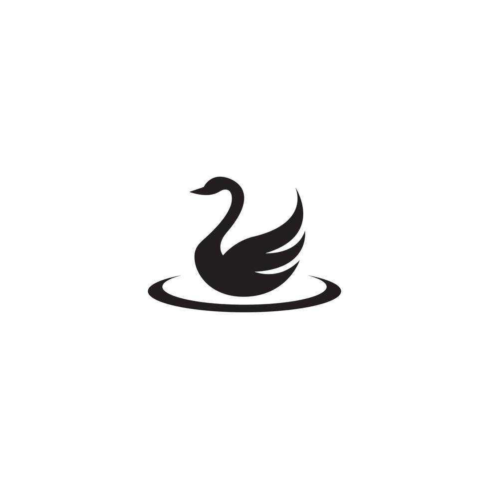 Swan logo Template vector illustration