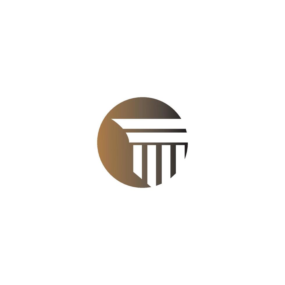 Pillar Logo Template. Column Vector