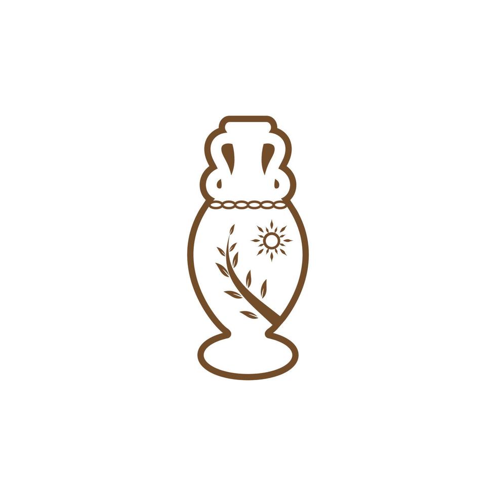 Pottery workshop studio logo vector template