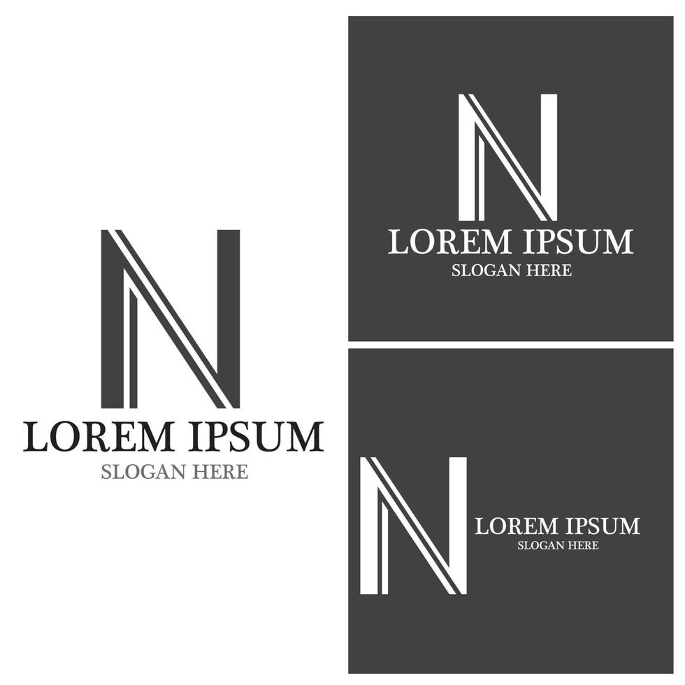 plantilla de logotipo de letra n vector