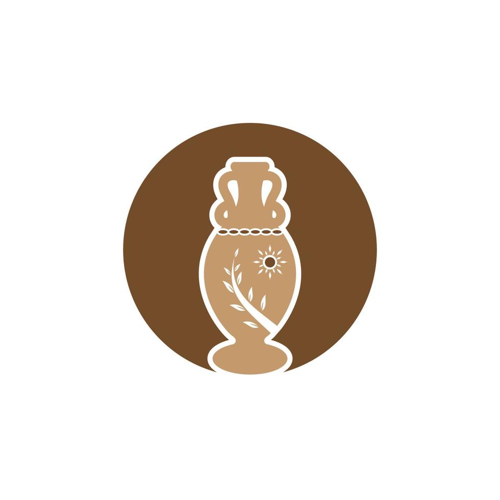 Pottery workshop studio logo vector template