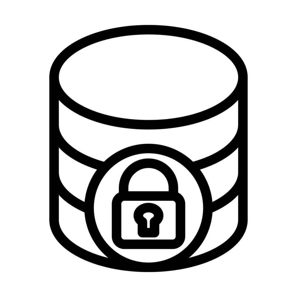 Locked Data Icon Design vector