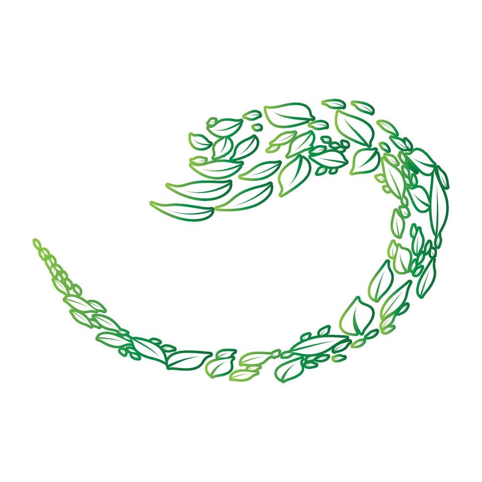 Leaf green logo and symbol vector