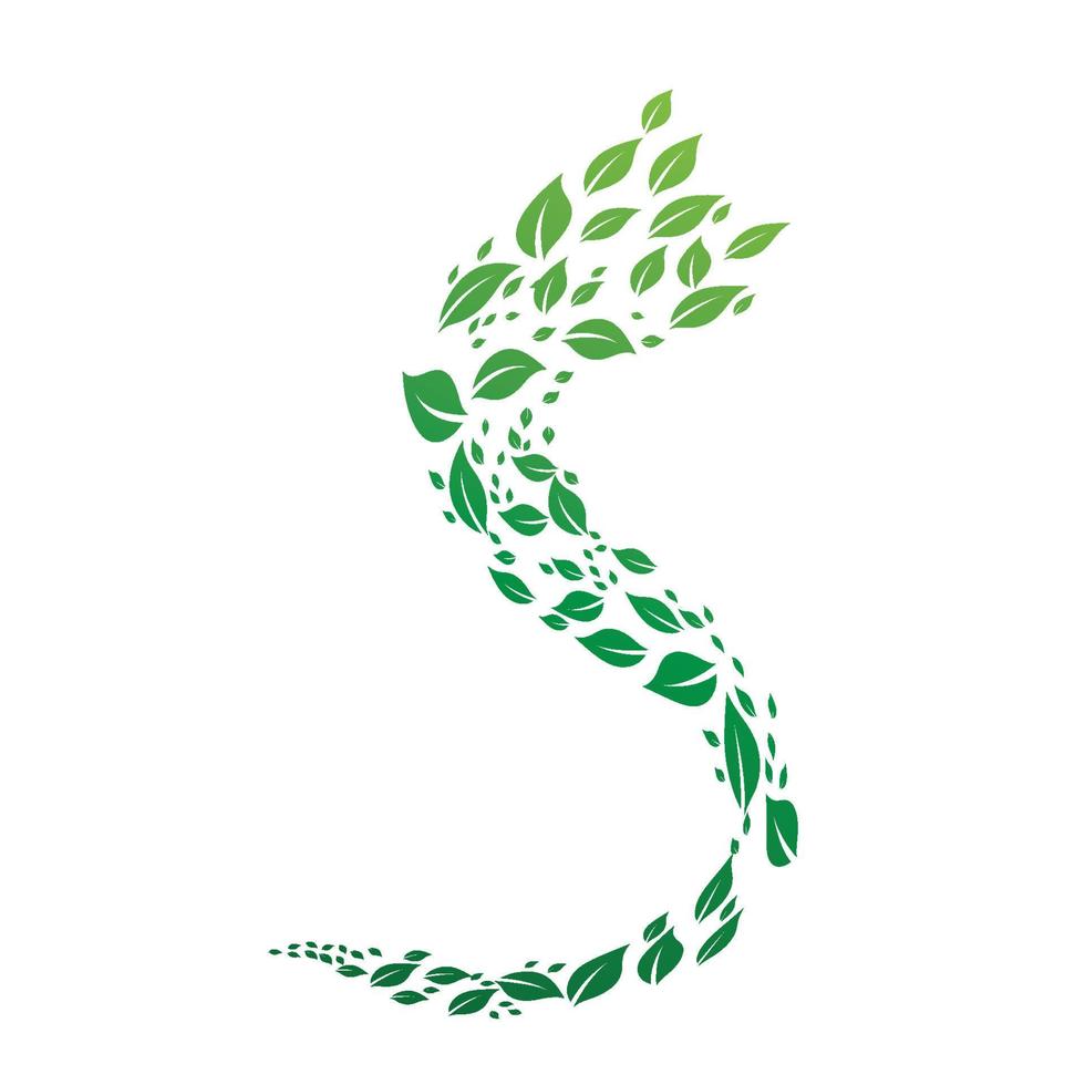 Leaf green logo and symbol vector