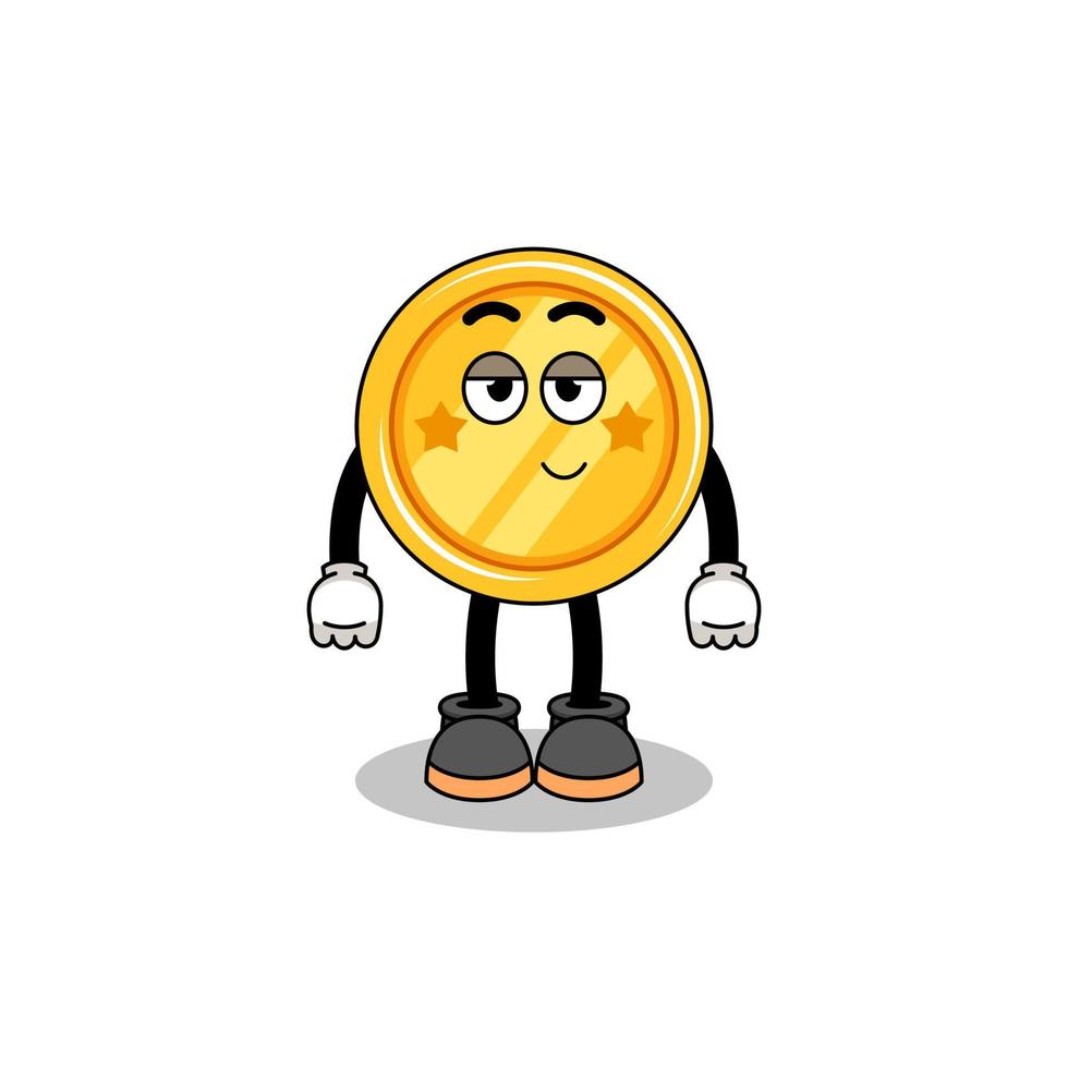 medal cartoon couple with shy pose vector