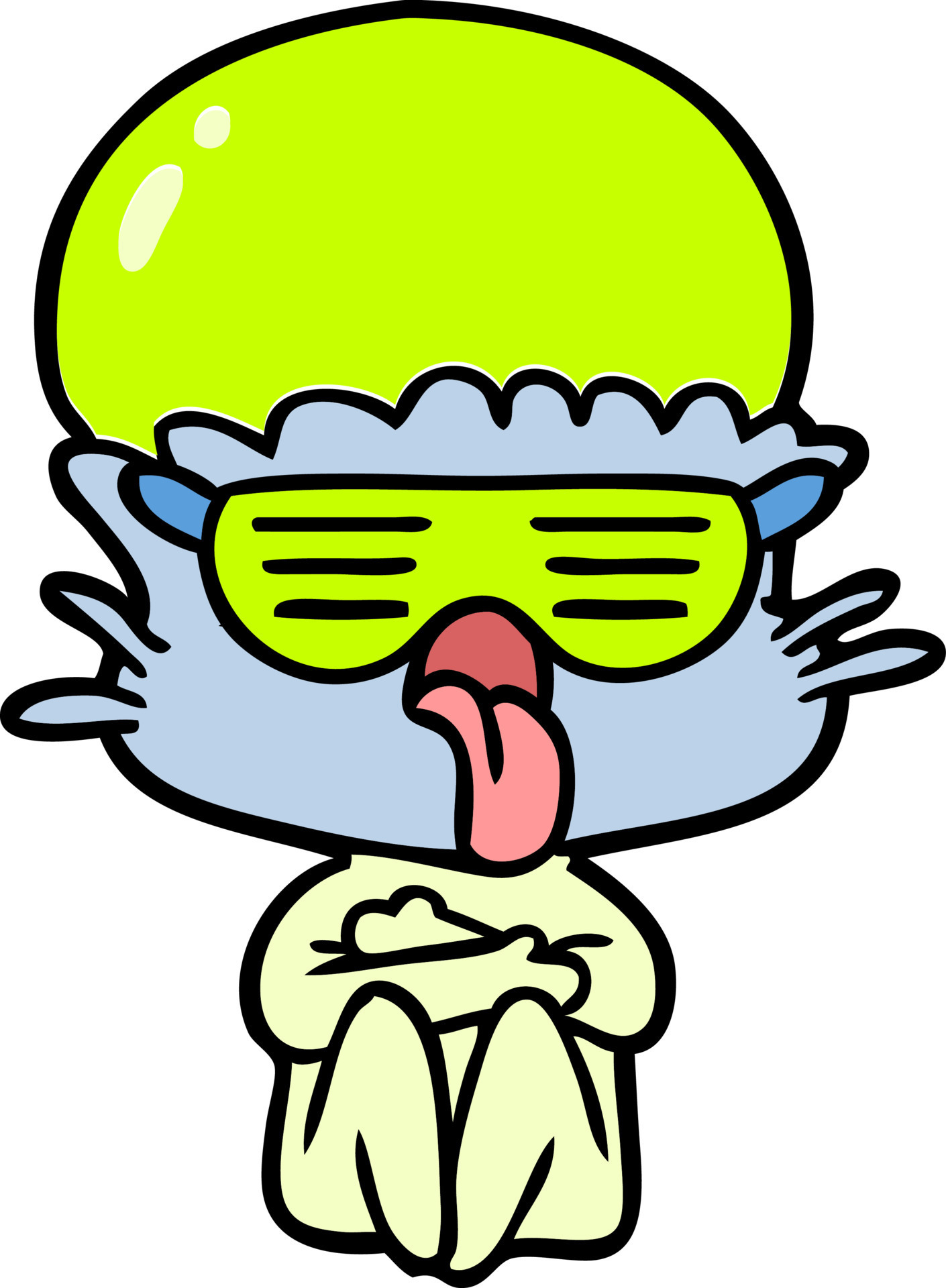 Cartoon weird alien creature 13979202 Vector Art at Vecteezy