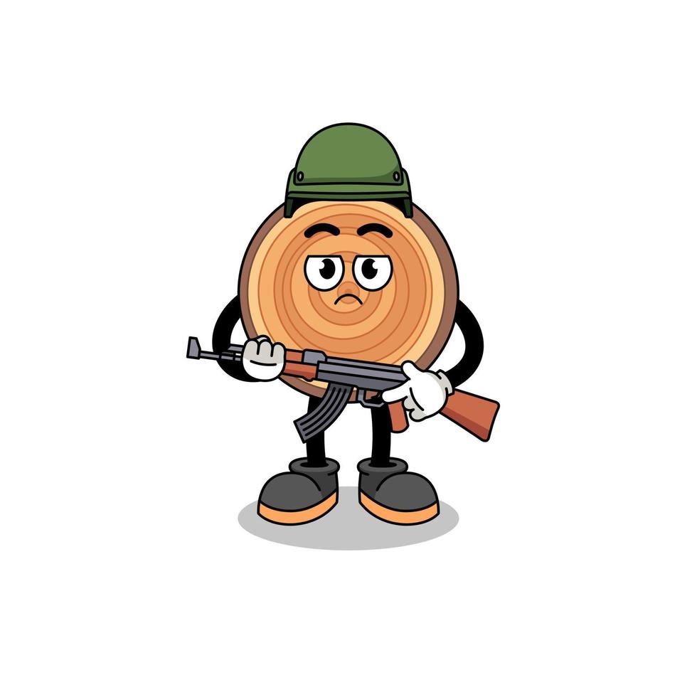 Cartoon of wood grain soldier vector