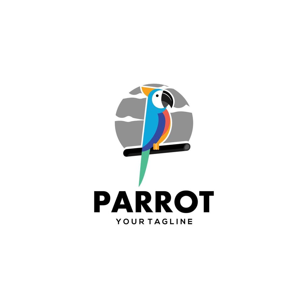Parrot Logo Design Vector illustration
