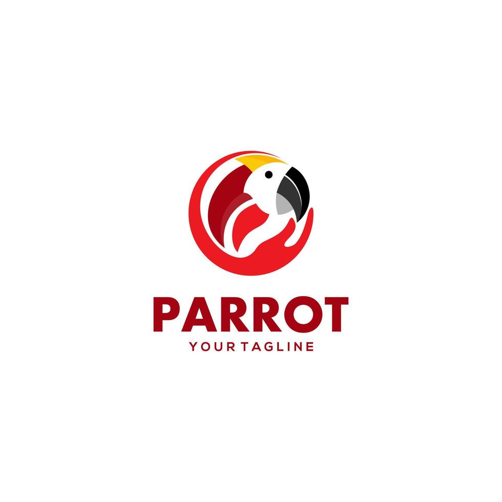 Parrot Logo Design Vector illustration