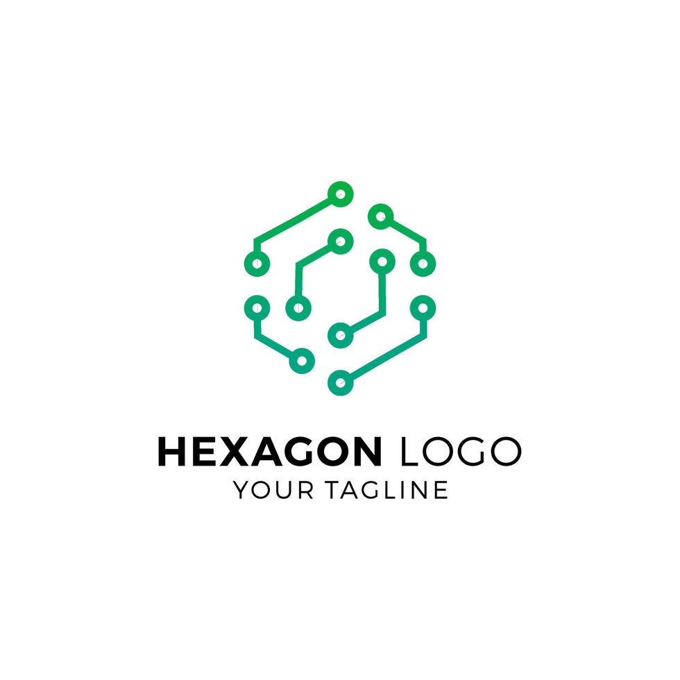 Colorful hexagon Logo Design Vector Illustration