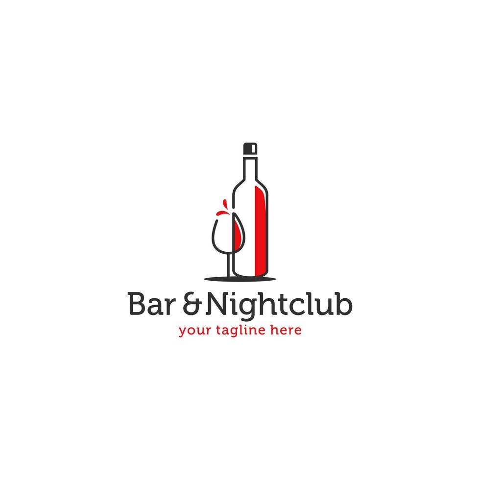 plantilla de vector de logotipo de bar y discoteca