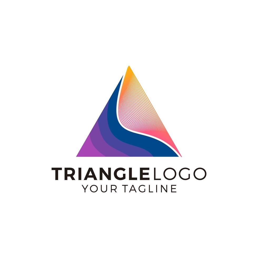 Abstract Triangle Multicolored Logo Design Vector Illustration