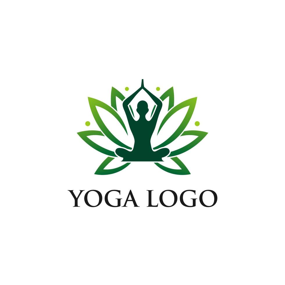 plantilla de vector de diseño de logotipo de yoga