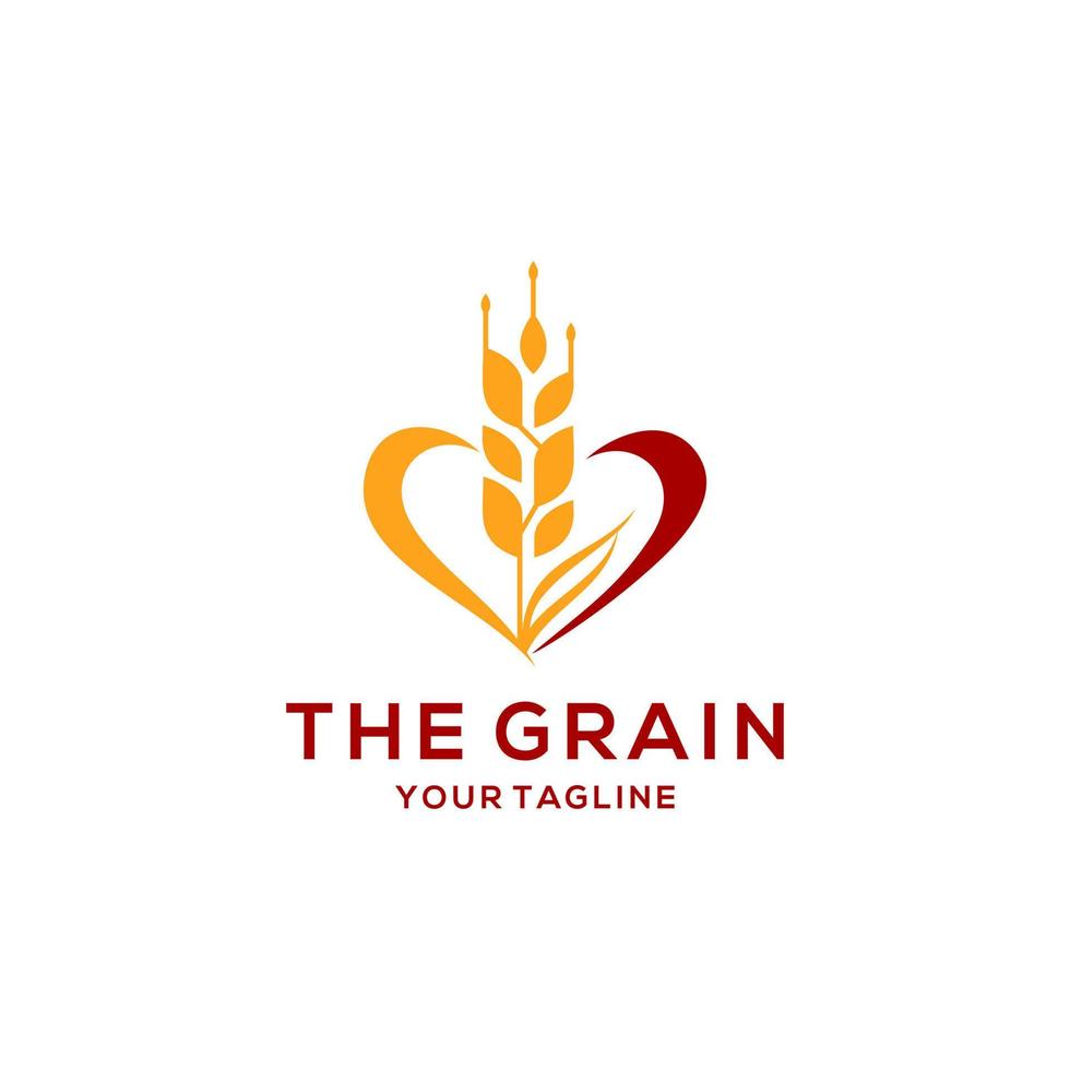 Wheat Grain Agriculture Logo Design Vector Template