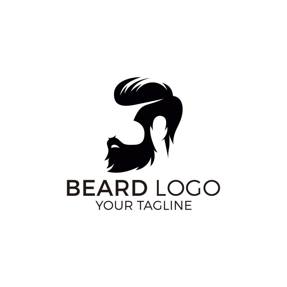Beard man logo vector illustration
