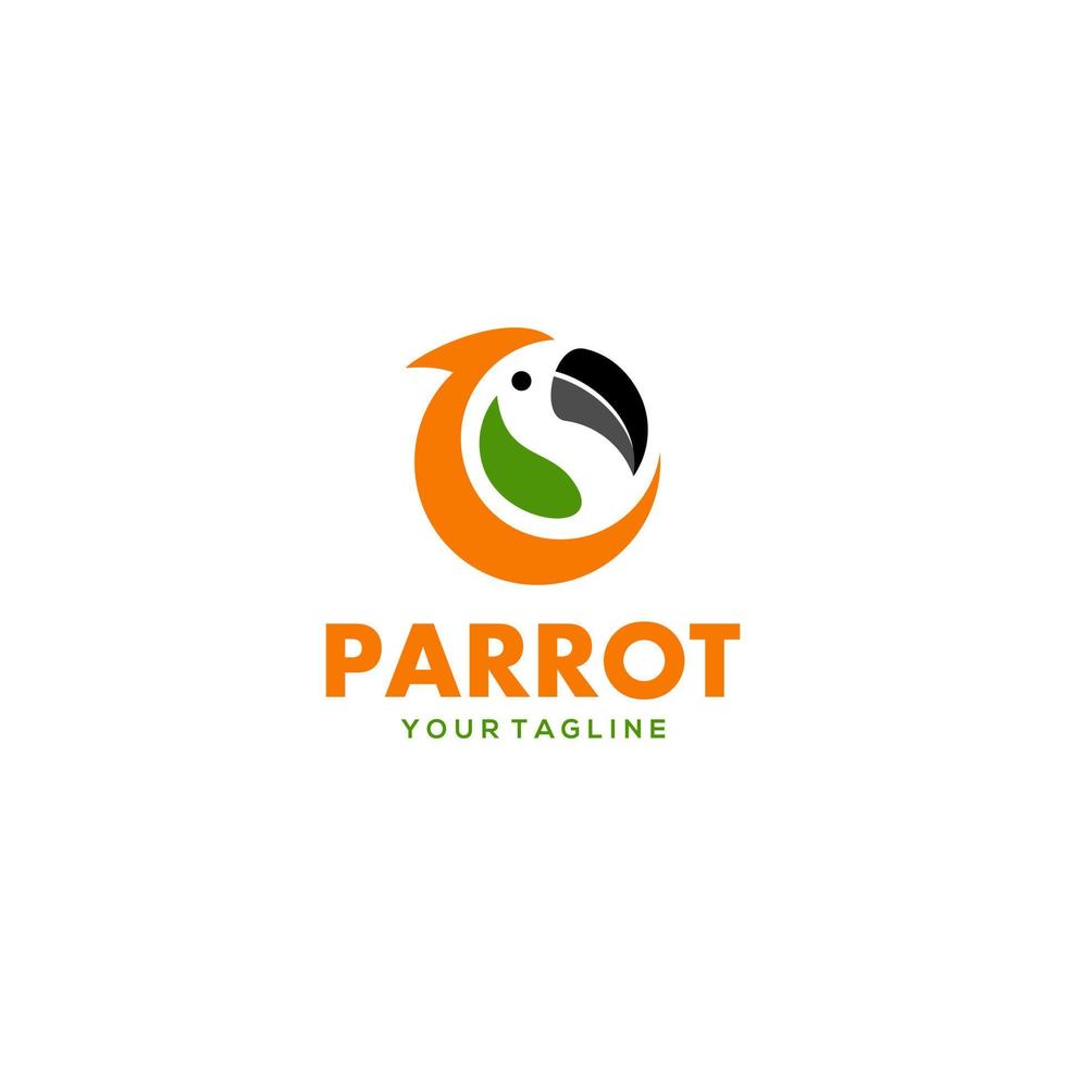 Parrot Logo Design Vector illustration