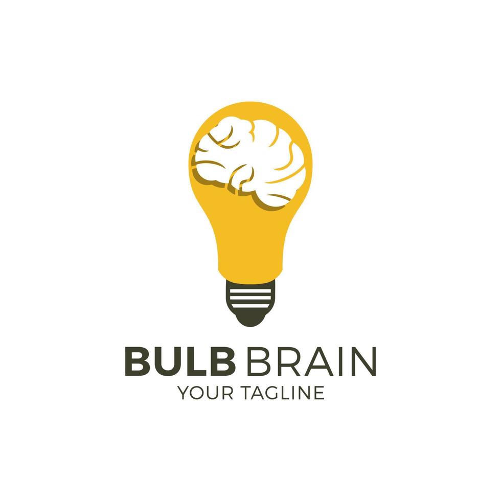brain bulb icon symbol design. creative idea logo designs template vector